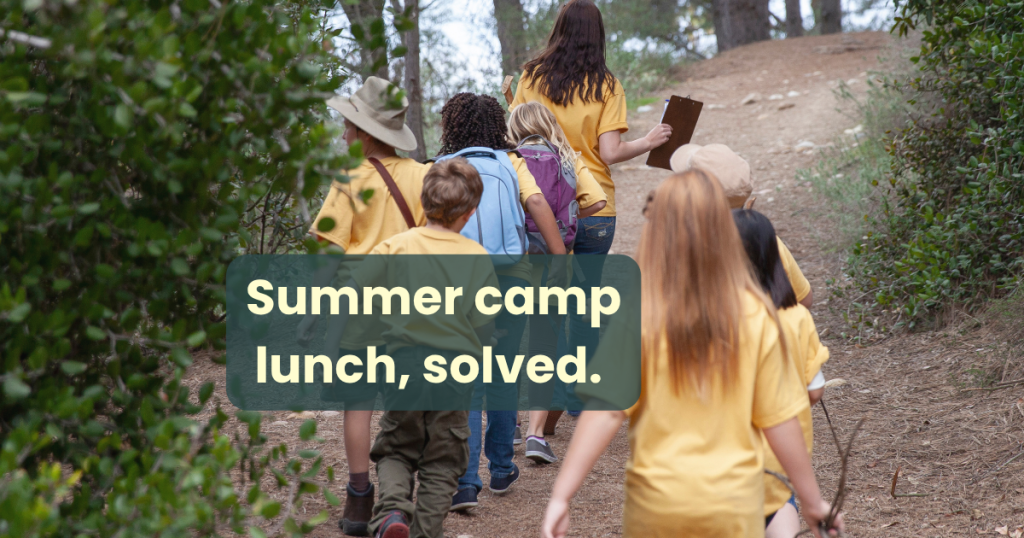 Kids at summer camp need a balanced lunch to keep their energy up.
